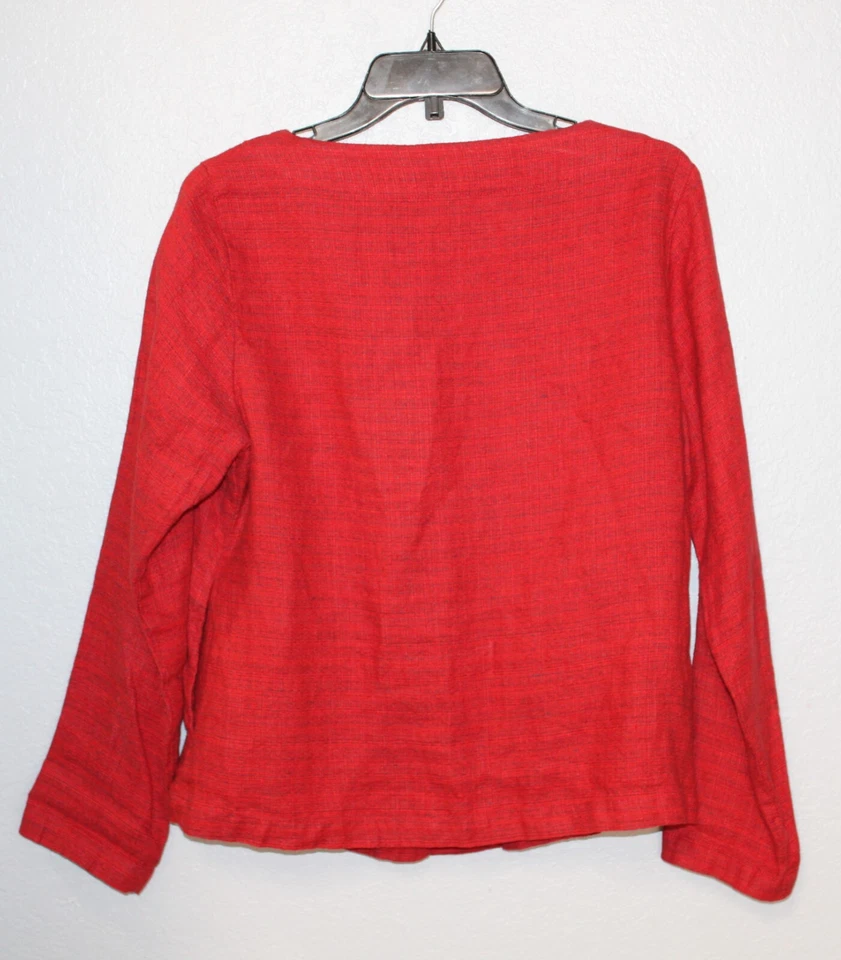 NEW Flax Designs Long Sleeve Linen Urban Market Jacket Blazer Size P NWOT - Image 2 of 4