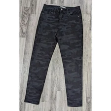 Social Standard By Sanctuary Womens Size 6 Ankle Skinny Camouflage Black Denim