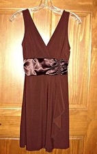 Sz Medium Brown Informal/ Formal Prom Evening Clubwear Wedding Cocktail Dress