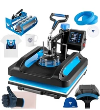 8 in 1 Heat Press Machine Sublimation Printing 15"x12" For T-Shirt Mug Hat Plate