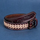 Western Genuine Leather Belt Full Grain Handmade Men's Heavy Duty Without Buckle