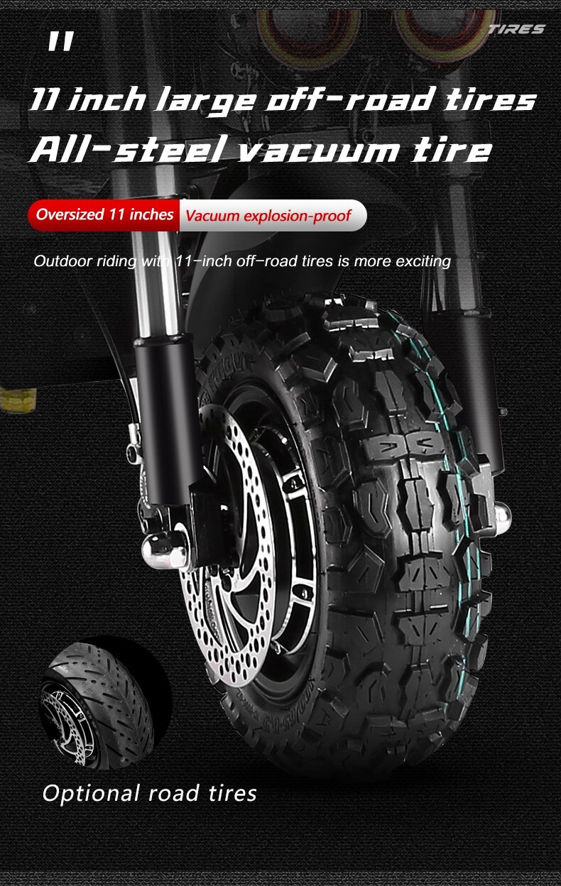 BOYUEDA S3-11 Electric Scooter 6000W 60V38Ah Adults E-Scooter 85KM/H Off-Road US