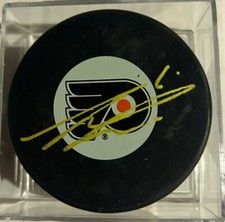 Andreas Lilja Hand Signed Autograph Auto Philadelphia Flyers Puck With Case