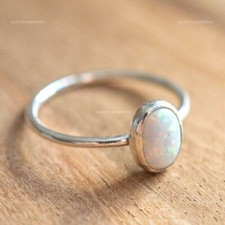 Ethiopian Opal Cocktail Ring, 925 Silver Minimalist Birthday Gift Beautiful Ring