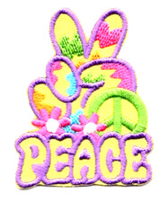 PEACE SIGN USA Iron On Patch United States