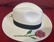 Panama Hat Ecuador FINE STRAW HAT TOQUILLA ORIGINAL “Live - Love - Laugh” Size M