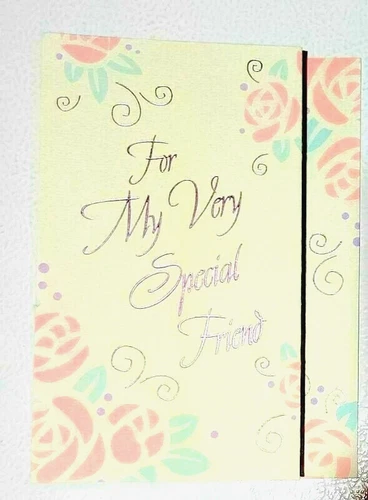 1-Very Special Friend Greeting Card/Envelope Confidant Laugh Listen Best