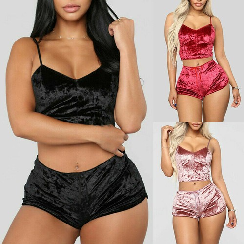 Sexy Ropa de Dormir Para Mujer Pijama Babydoll Ropa De Dormir Interior De Terciopelo - Imagen 1 de 15