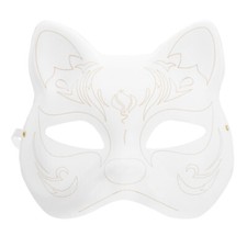 Mask DIY Paintable Cosplay Mask Accessories Cat Paper Mask for Masquerade Prop