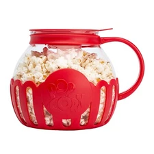 Stylish Red Microwave Popcorn Bowl - Add Fun to Your Movie Nights