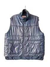 Wearguard Puffer Vest XL Blue Utility Nylon Water Proof Fishing Hunting Men Vest