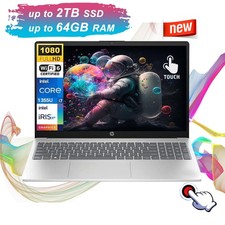 2025 HP 15.6"FHD Touch Laptop,10-Core i7-1355U 5GHZ UpTo 64GB RAM 2TB SSD