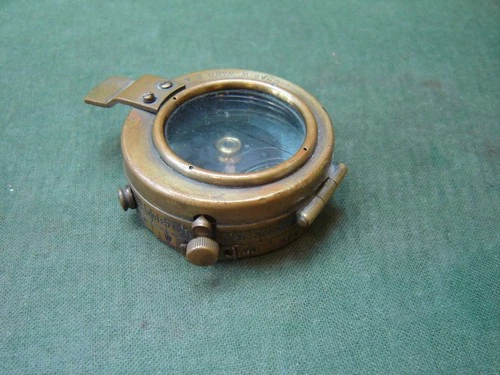 WW1 Brass Military Compass W Gregory & Co Ltd 51 Strand London ~ Chas W Ward R.A