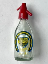 VTG Miniature 4" Soda Saavedra Sifon/Syphon w BOCA Juniors Colors Argentina