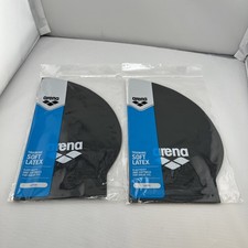 2 Pack arena Classic Silicone Swim Cap - Swimming Hat - Black 🇺🇸 Seller