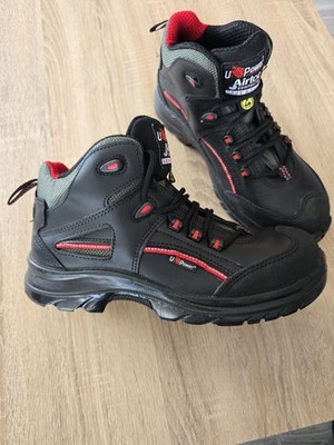 U-POWER Sicherheitsstiefel Teak Gr.42 schwarz/rot Leder S3 SRC ESD EN20345 Neu
