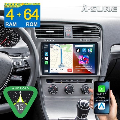 10.1'' 4+64GB Android 15 Autoradio Carplay GPS Navi WiFi BT für VW Golf 7 VII MK7