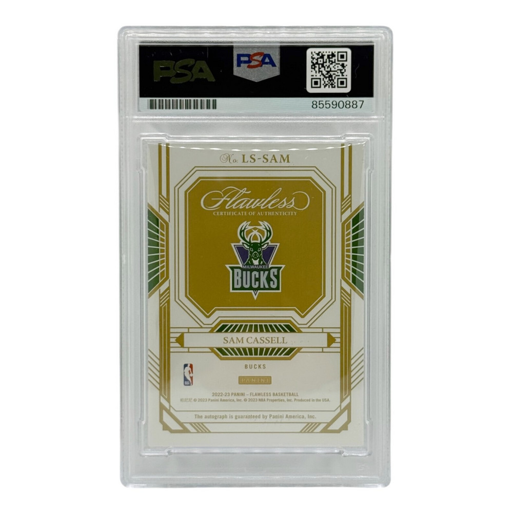 Sam Cassell Autographed 23-24 Panini Flawless Legendary Scripts PSA Authentic... view 2