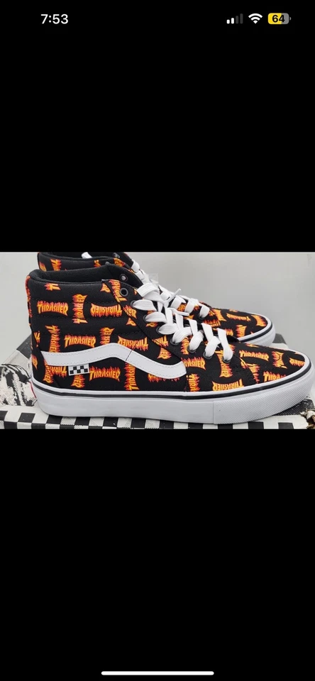 Zapato de skate Vans X Thrasher Sk8-Hi (negro/multi) Foto 2 de 4