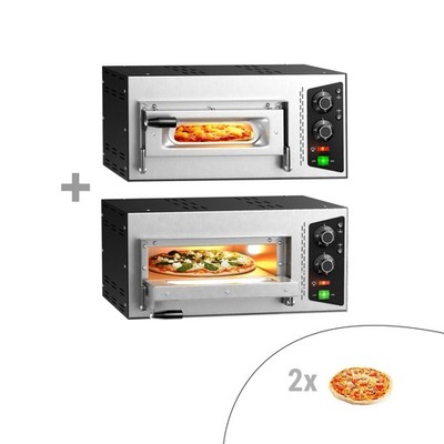 GGM Gastro (2 Stück) Elektro Pizzaofen - 1+1x 35cm - Manuell