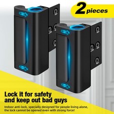 2pcs Home Security Door Lock Childproof Door Reinforcement Lock Upgrade Design
