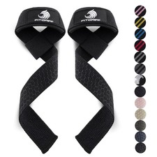 Lifting Wrist Straps for Weightlifting, Gym, Deadlift, Workout - Standard Black