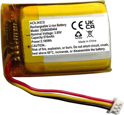 570mAh 2.195Wh 3.85V Rechargbeable Li Po Battery Replacement for SteelSeries