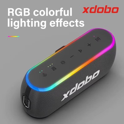 XDOBO X8 III 60W RGB Light Bluetooth Speaker Wireless Column TWS Stereo Subwo...