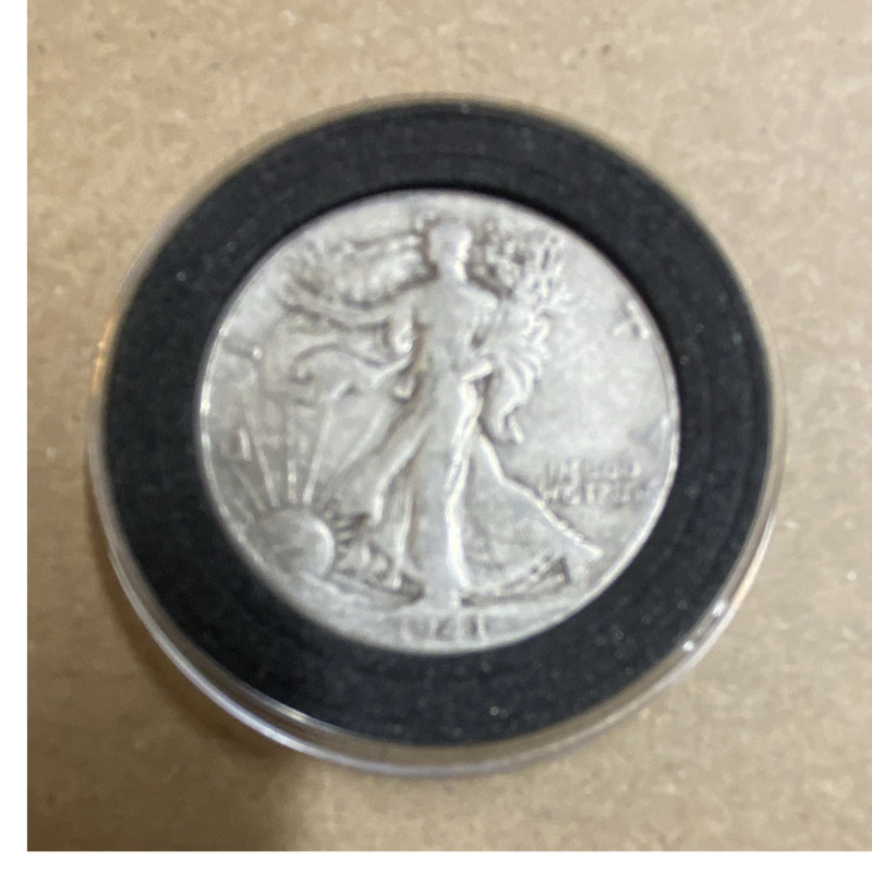 Liberty Walking Half Dollar 50C Coin Uncertified Ungraded in Protective Holder