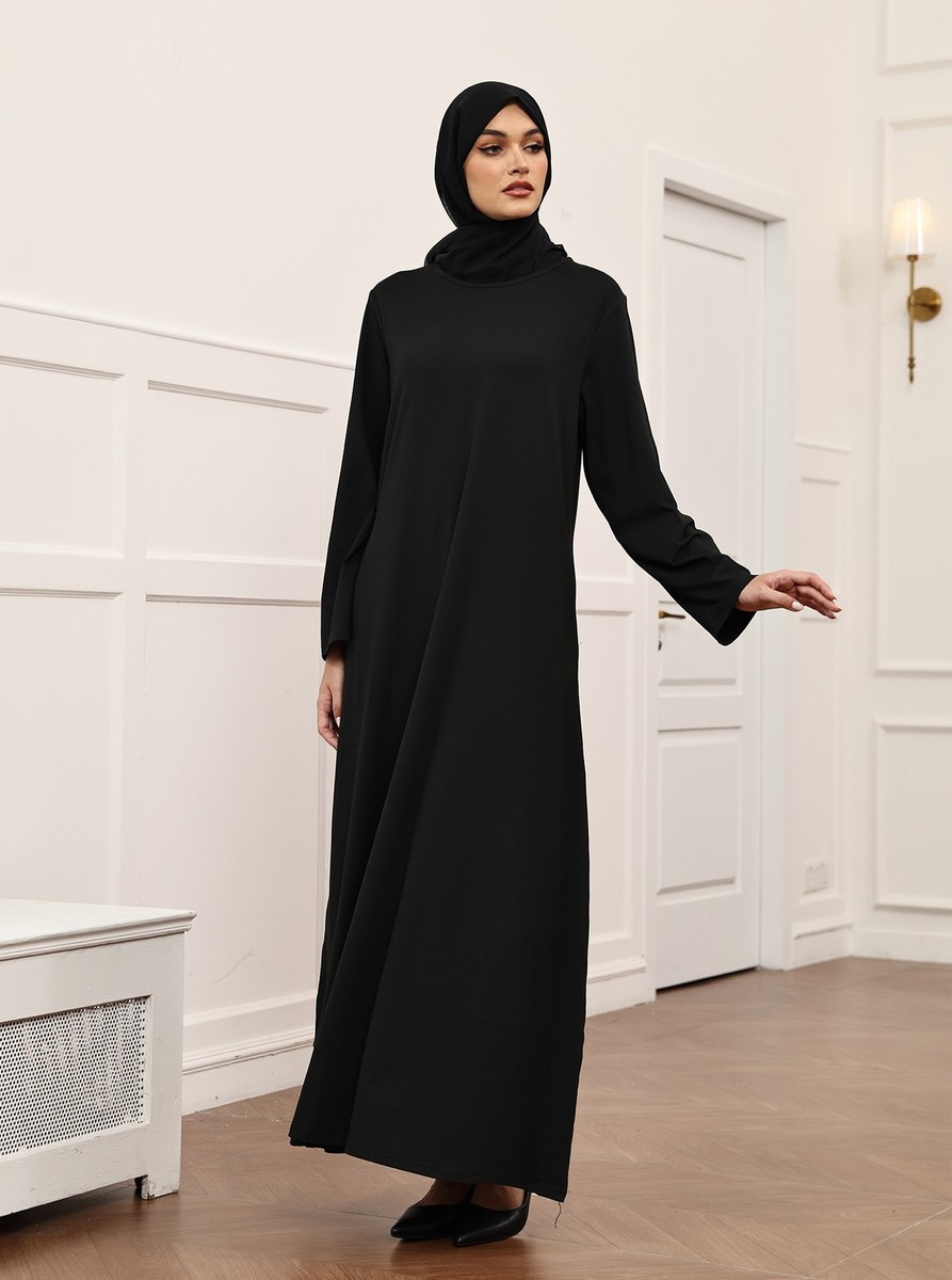 long dress abaya style Amazon.com: ABaoWedding Elegant Muslim Robe, Gold Embroidered Trim, Long Sleeve Maxi Dress,XS : Clothing, Shoes & Jewelry