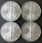 Lot of Four 2009 $1 American Silver Eagle Dollars