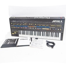 1983 Roland Jupiter-6 61-Key Polyphonic Analog Synthesizer with Owners Manual