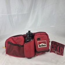 Vintage 1994 Marlboro Gear Red Nylon Waist Pack Fanny Pack Water Bottle Holder