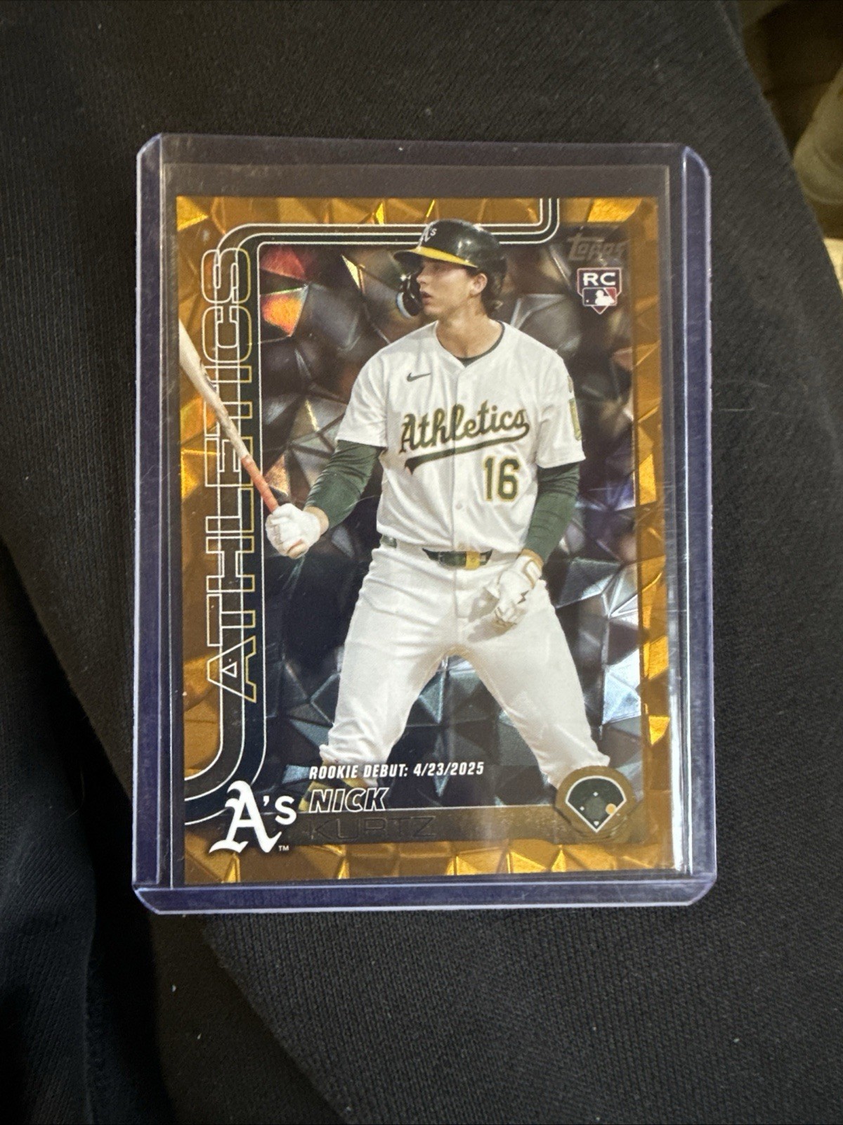 2025 Topps Update Series - Rookie Debut Nick Kurtz #US197 Gold Diamante Foil /50