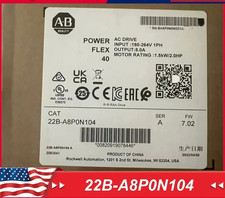 22B-A8P0N104 Powerflex40 AC Drive 2HP 180-264V 1PH New Sealed Allen-Bradley