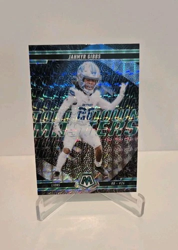 2025 Panini Mosaic - Touchdown Masters Jahmyr Gibbs #6 Green Mosaic Prizm