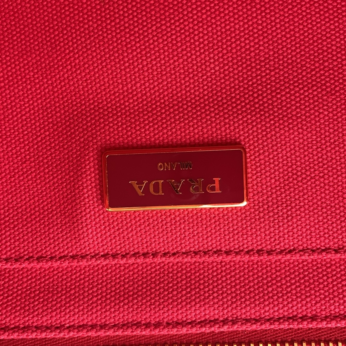 PRADA B2439G Mini Canapa 2Way Logo Print Canvas Shoulder Tote Bag from japan thumbnail 6