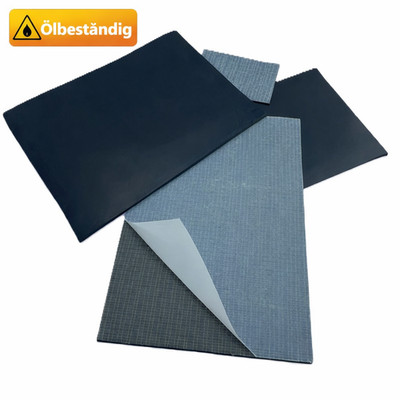 Ölbeständige Gummimatte NBR DIN A4 / A5 mit /ohne selbstklebend Gummipad 1-10 mm