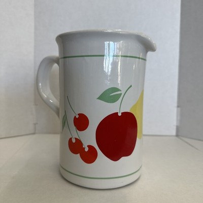 Fruit Arabia Pomona Pitcher Jug Finland mid century modern Orange Apple Pear