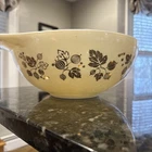 Yellow And Gold Vintage Gooseberry Pyrex 4 Quart Casserole Dish # 444