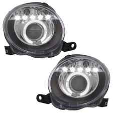 Faro proiettore Abarth 500 nero aggiornamento cromato led DRL 595 695 modello 2015-2016