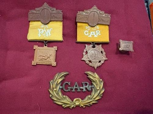 G.A.R. Encampment Medals, Hat Badge and Button