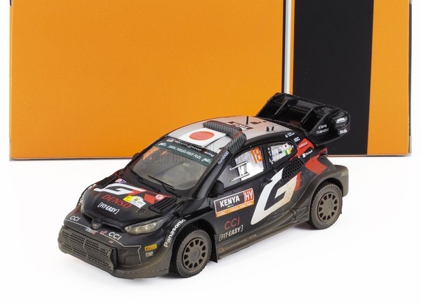Statisches Modellauto Ixo Toyota Yaris Safari Rally 2024 Katsuta Scale 1/43-image