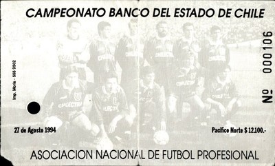 stadium ticket CHILE STATE BANK CHAMPIONSHIP N 106