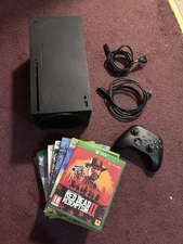 Microsoft Xbox Series x 1TB Black Bundle with 7 Games Controller and Cables
