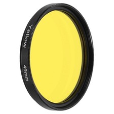 49mm Round Full Colorful Lens Filter Camera Lens Accessories, Yellow