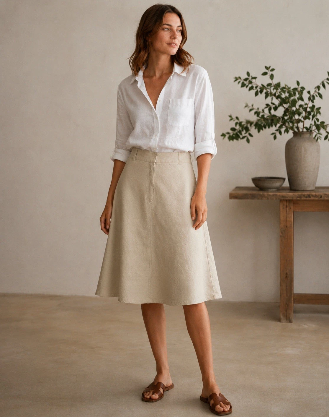 Orvis Linen Skirt Womens 8 Linen Tan A Line Knee Length Coastal Classic
Opens in a new window or tab