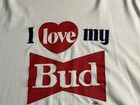 Vintage 70s 80s I Love My Bud Budweiser Ringer T-Shirt Shirt USA Medium Weed 420 — photo 3