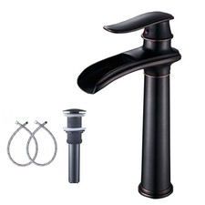 GGStudy Oil Rubbed Bronze Bathroom Faucet Single Handle One Hole Tall,