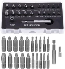 22Pcs Mini Damaged Screw Extractor Kit Small Stripped Screws Remover Easy Out Br